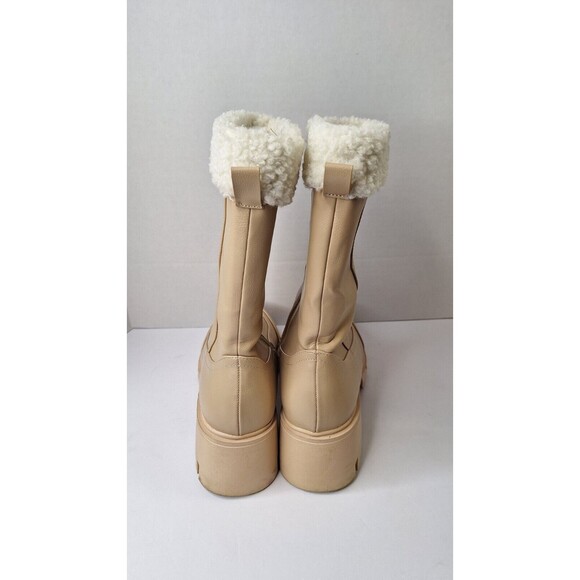 CAPE ROBBIN Lugg Sole Boots Women's Sz 10 Fur Lined Mid Calf Outdoors Gorpcore - Picture 4 of 10